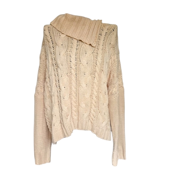 Maverick The Collection Tan Cable Knit Sweater - Picture 6 of 9